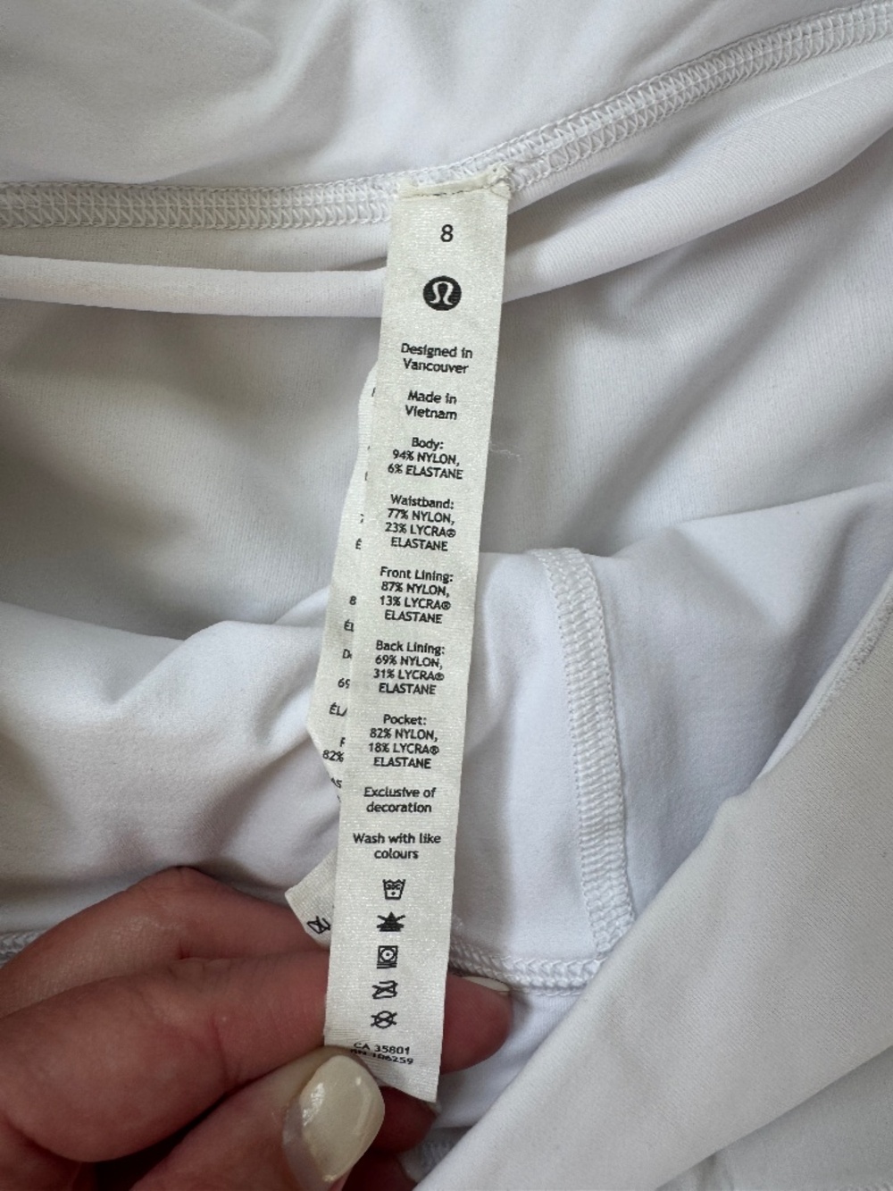 Lululemon Pace Rival Mid-Rise Skirt, White, Size 8 - Picture 2 of 5